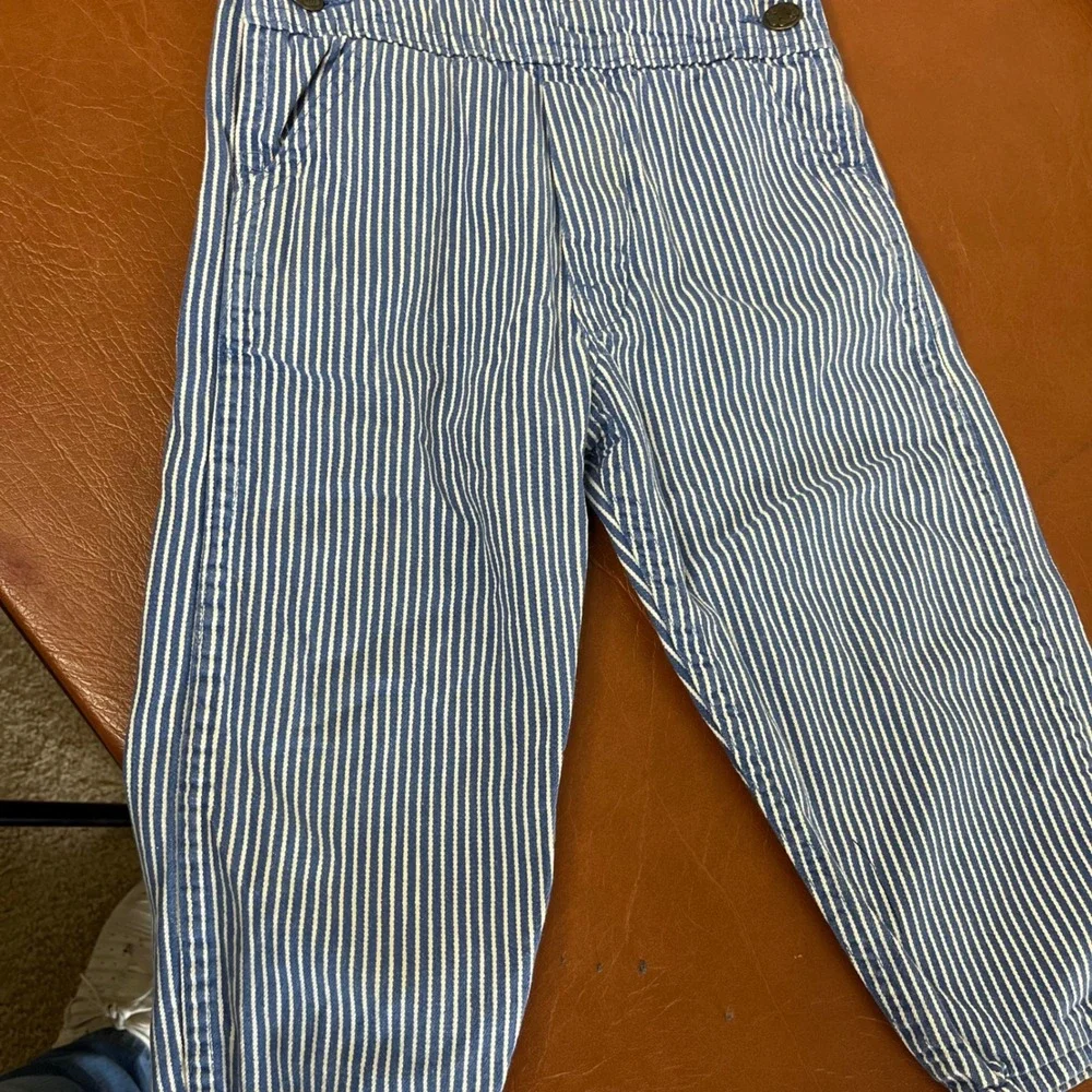 Vintage OshKosh B'gosh Hickory Stripe Overalls Toddler 3T